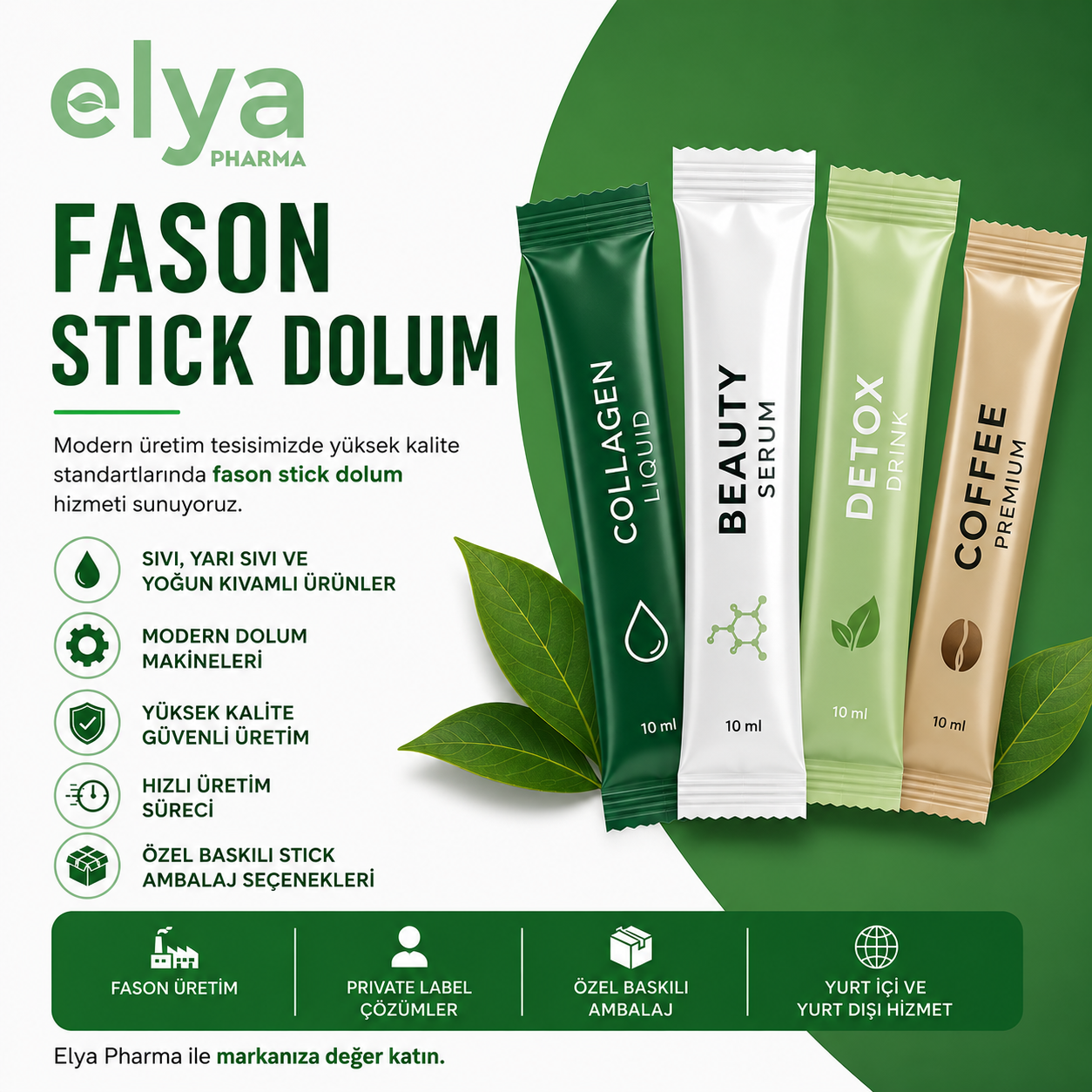 Fason Stick ve Şase Dolum Hizmeti